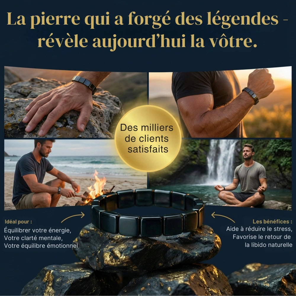 Bracelet Hémistone en hématite — Réveillez l’homme dominant qui sommeille en vous.