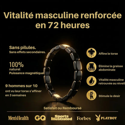 Bracelet Hémistone en hématite — Réveillez l’homme dominant qui sommeille en vous.