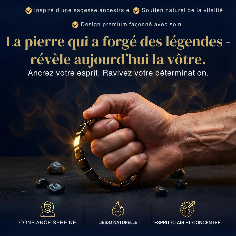 Bracelet Hémistone en hématite — Réveillez l’homme dominant qui sommeille en vous.