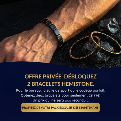 Bracelet Hémistone en hématite — Réveillez l’homme dominant qui sommeille en vous.
