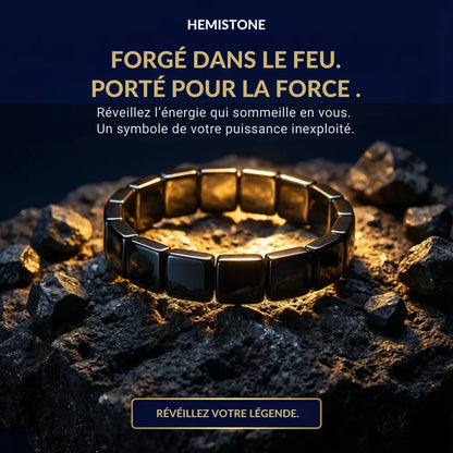 Bracelet Hémistone en hématite — Réveillez l’homme dominant qui sommeille en vous.