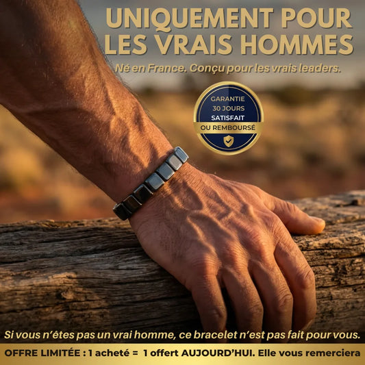 Bracelet Hémistone en hématite — Réveillez l’homme dominant qui sommeille en vous.