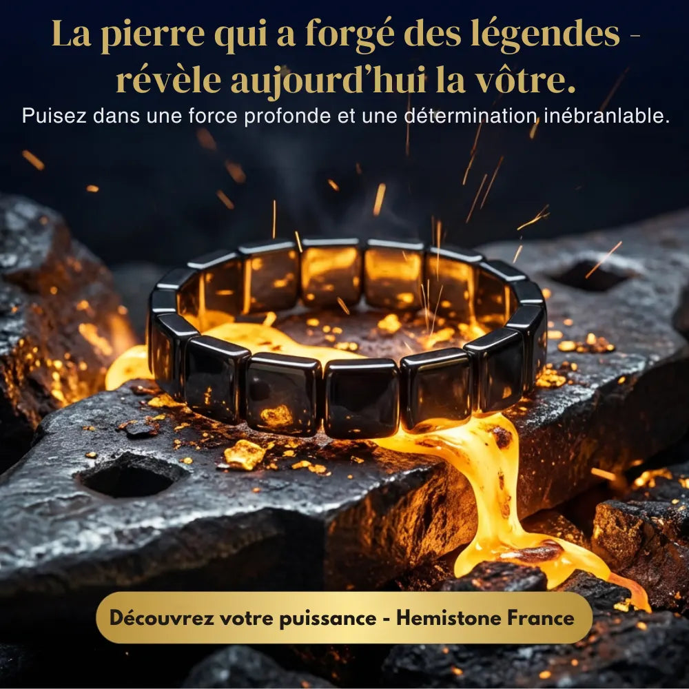 Bracelet Hémistone en hématite — Réveillez l’homme dominant qui sommeille en vous.