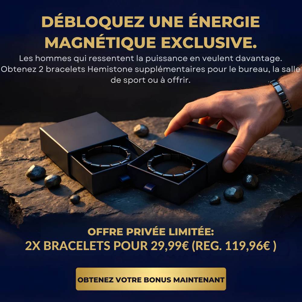 Bracelet Hémistone en hématite — Réveillez l’homme dominant qui sommeille en vous.